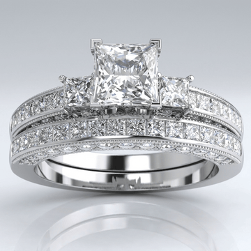 Silver Square Diamond Pave Ring by Rose & Oliver - product image 1