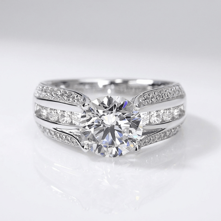 Silver Round Diamond Pave Band Ring by Rose & Oliver - product image 1
