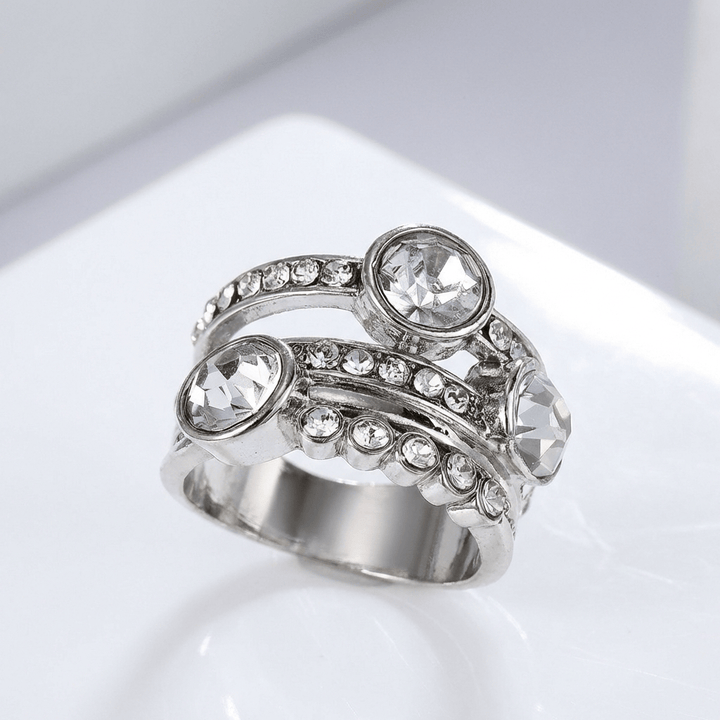 Silver Twin Sparkle Ring by Rose & Oliver - product image 1